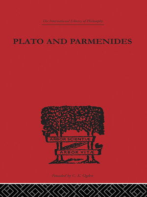 cover image of Plato and Parmenides